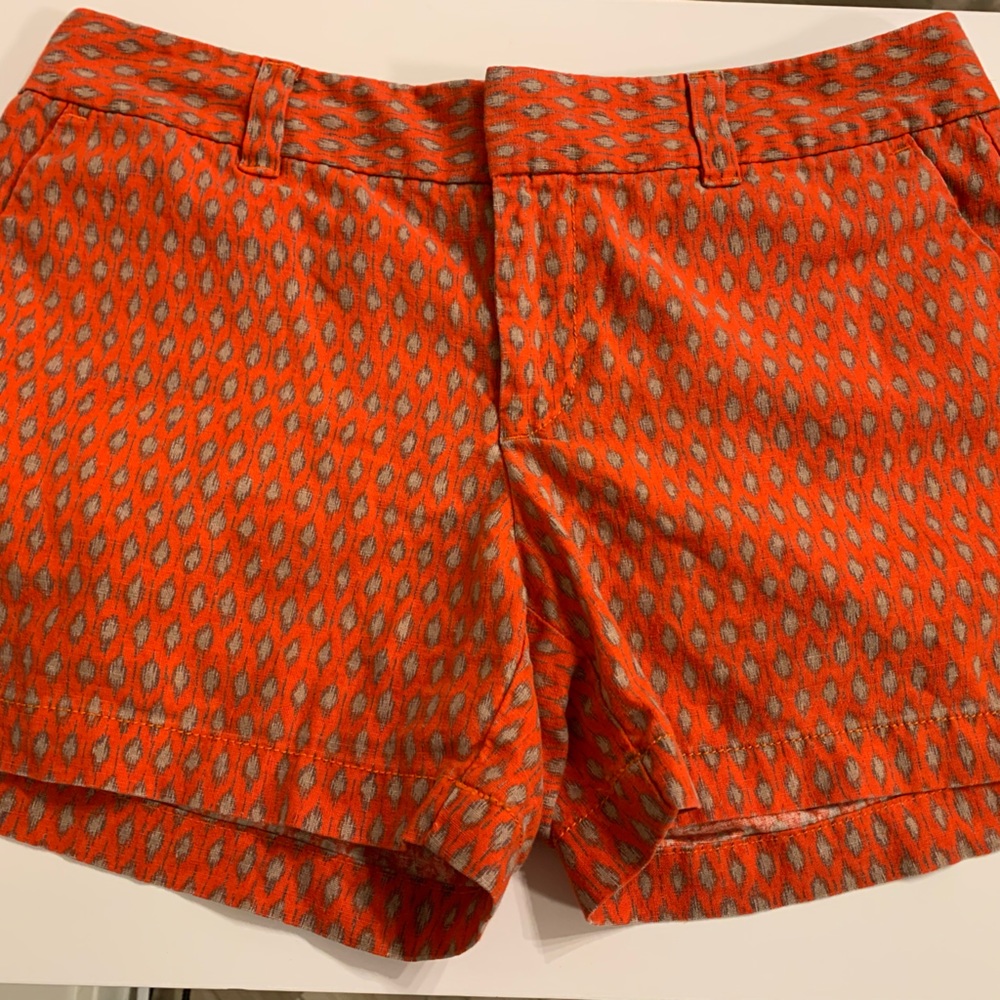 Orange Patterned Ann Taylor Loft Women’s Short